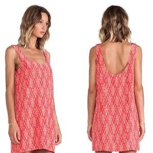 Joie Pink and Orange 100% Silk Tank Mini Dress